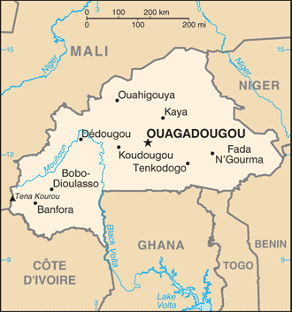 map Burkina Faso
